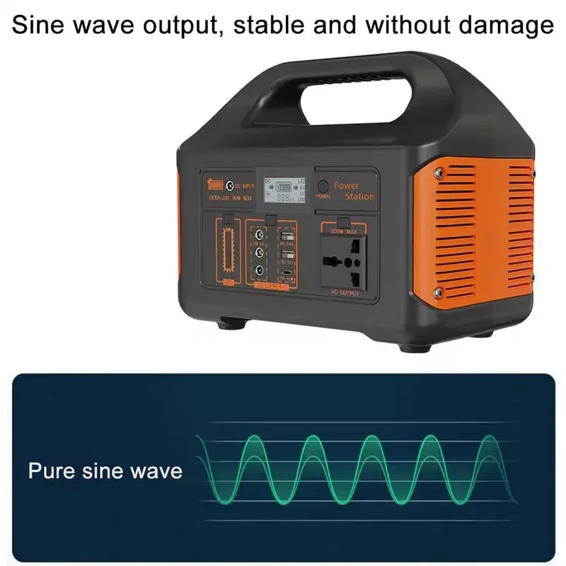 New Arrival Outdoor Portable 500W Power Station Power Generator 110V 220V LED Light Emergency Solar Power Bank for Home Camping