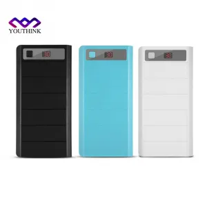 (No Battery)20000mAh Mobile Phone Power Bank Case Shell for 8 x 18650 Batteries Power Bank Diy Kit Dual USB   Type-C  Micro USB