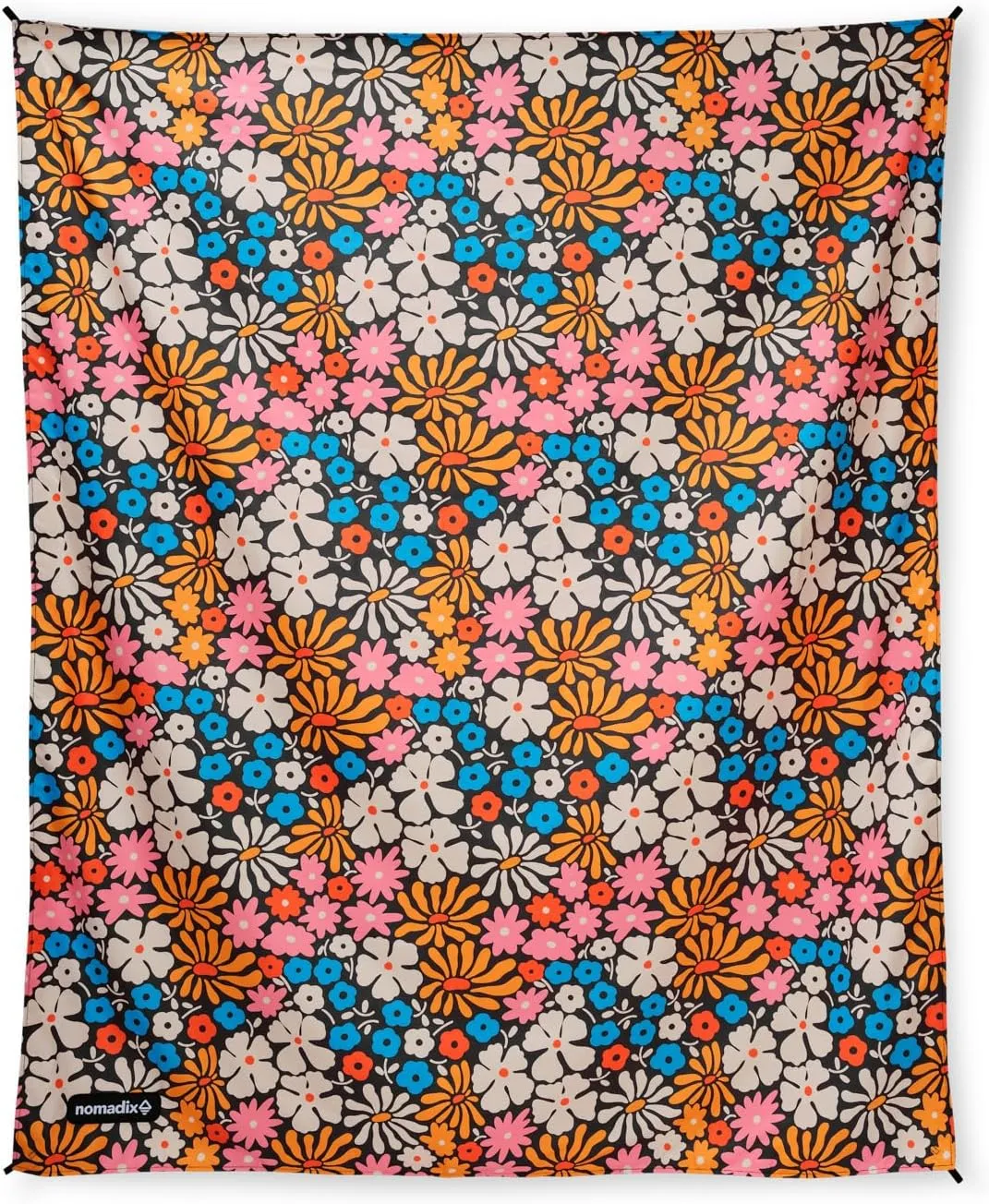 Nomadix Festival Blanket - Perfect for Picnics, Camping, & Lawn Seating - Plush Top & Water Resistant Base - Made with Post Consumer Recycled Materials - Hula Multi - 60x70