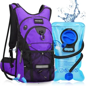 NONSAR Hydration Backpack, Hiking Backpack with 3L Water Bladder, Insulated Water Backpack for Women, Men, Kids, Keep Liquids Cool Up to 5 Hours, Daypack for Hiking, Running, Climbing, Cycling