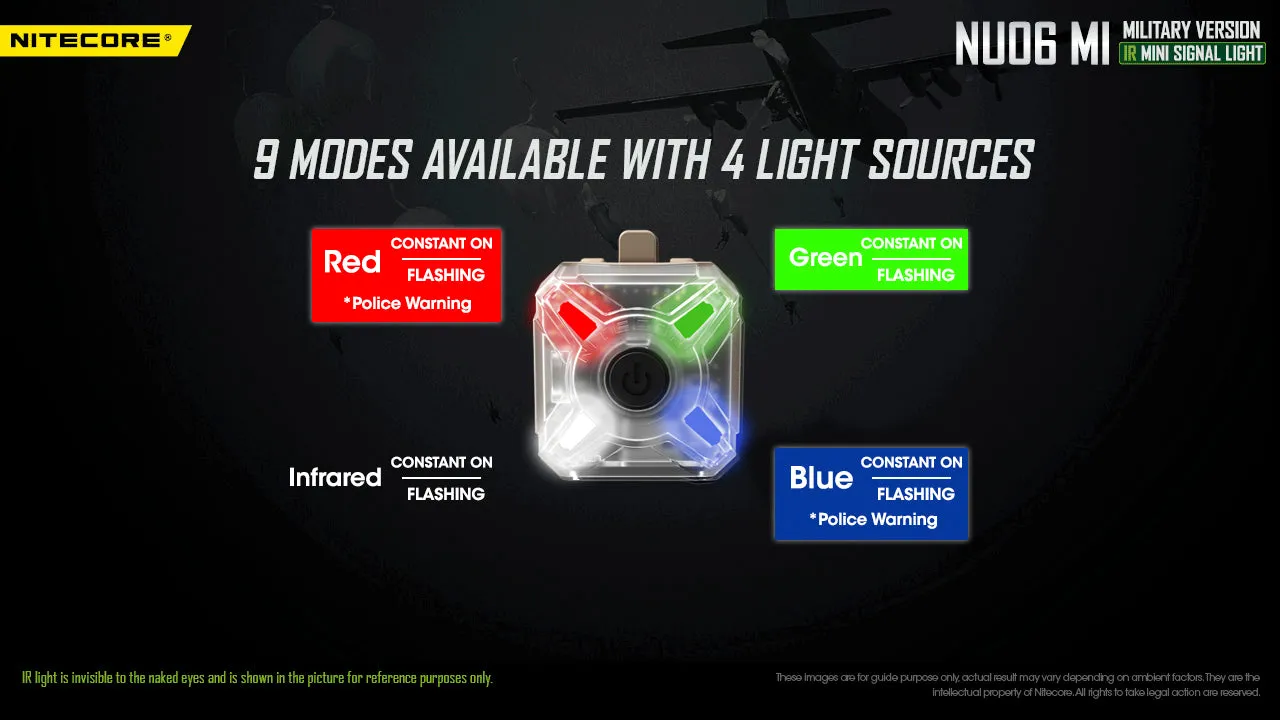 NU06 MI Red Green Blue IR Signal and Safety Light