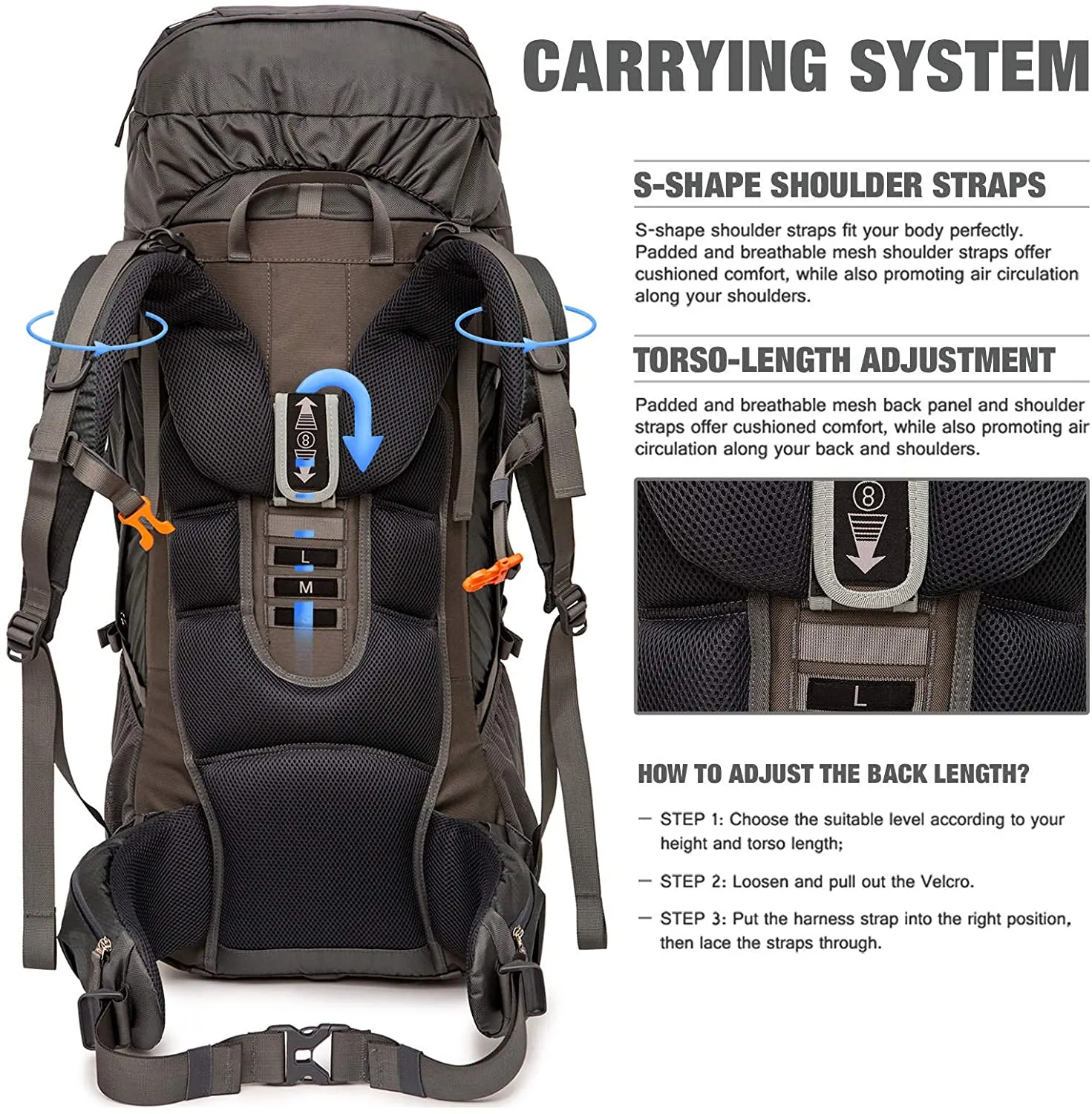 Nylon Frame Internal Backpack Compliance-certified Last chance Lightweight Hiking
