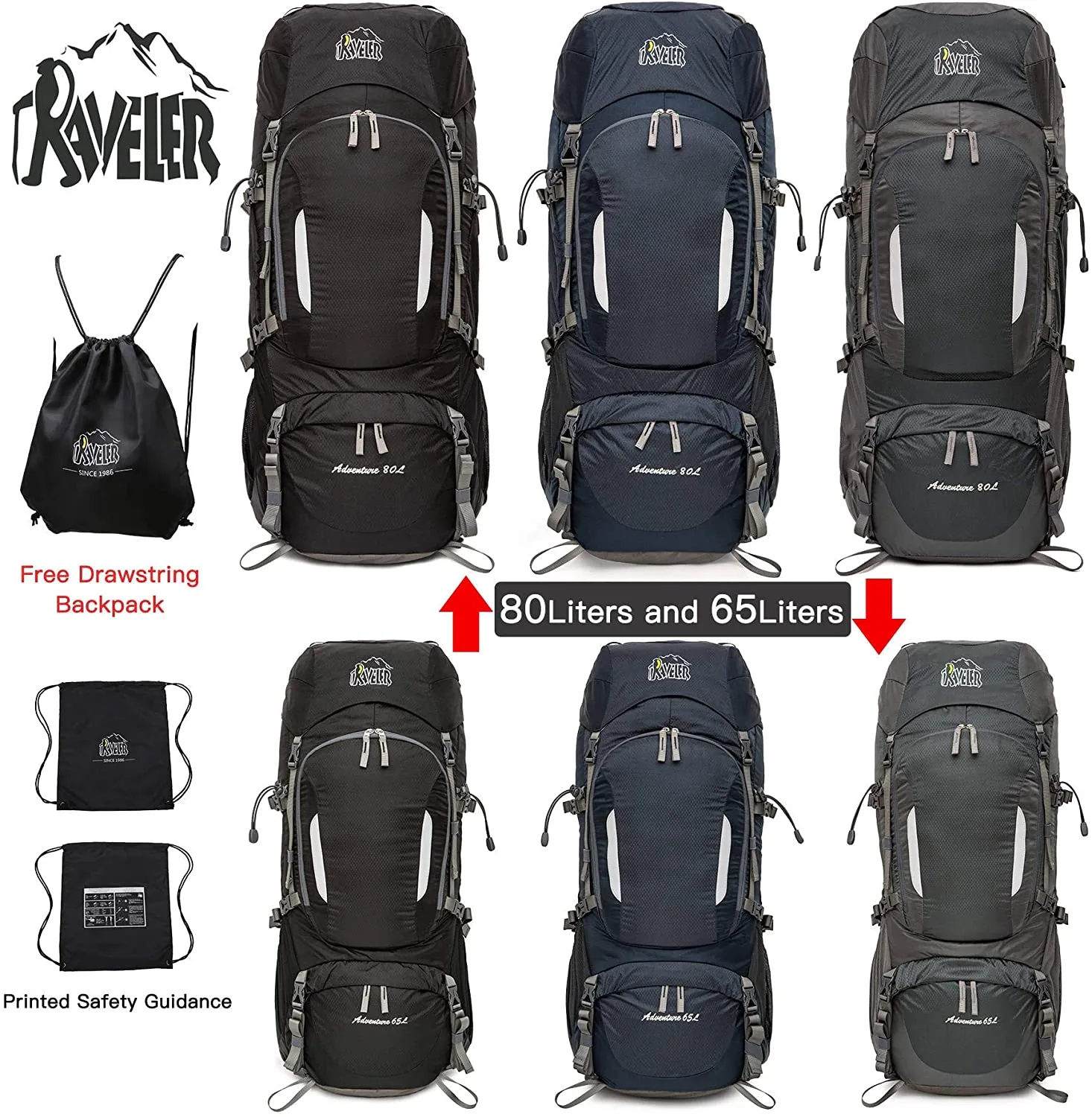 Nylon Frame Internal Backpack Compliance-certified Last chance Lightweight Hiking