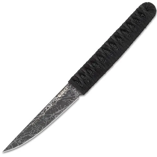 Obake, Cord Wrapped Handle, TiNitride Gray Plain w-Sheath