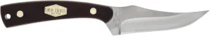Old Timer 152OTL Large Sharpfinger 8.6in S.S. Full Tang Fixed Blade Knife with 4in Clip Point Skinner Blade, Sawcut Handle, and Leather Sheath for Hunting, Camping, Field Dressing, EDC, and Outdoors