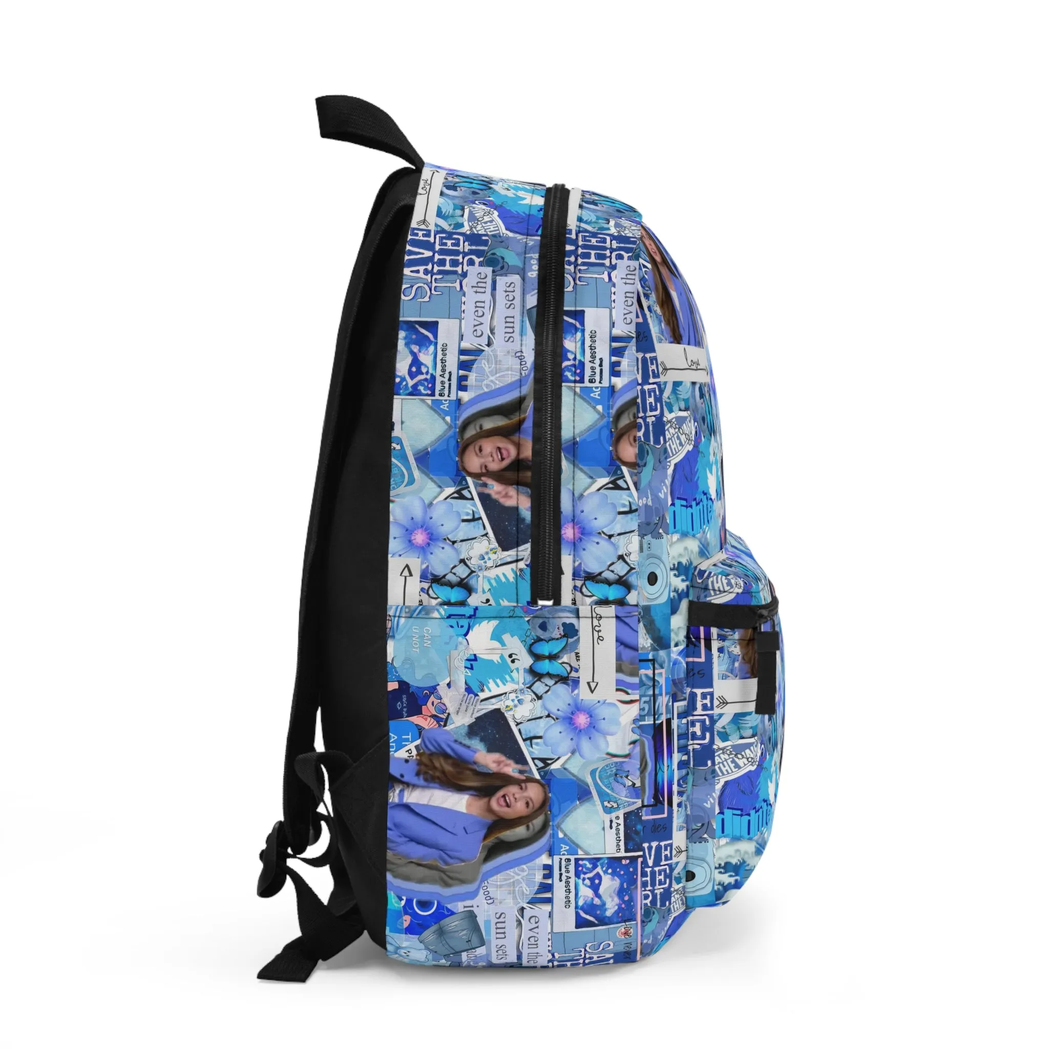 Olivia Rodrigo Blue Aesthetic Collage Backpack