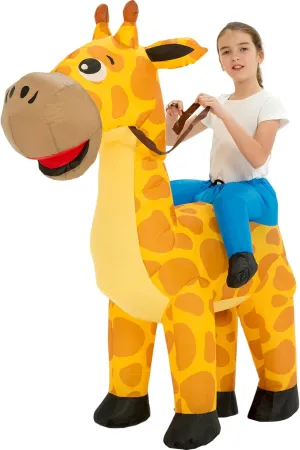 One Casa Blow Up Costume,Inflatable Costumes for Kids,Ride On Giraffe Costume,Halloween Costumes for Girls/Boys