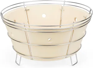 onlyfire Charcoal Firebox Set, Stainless Steel Charcoal Ash Basket with Heat Deflector for Char-Griller Akorn Kamado Kooker Charcoal Grill