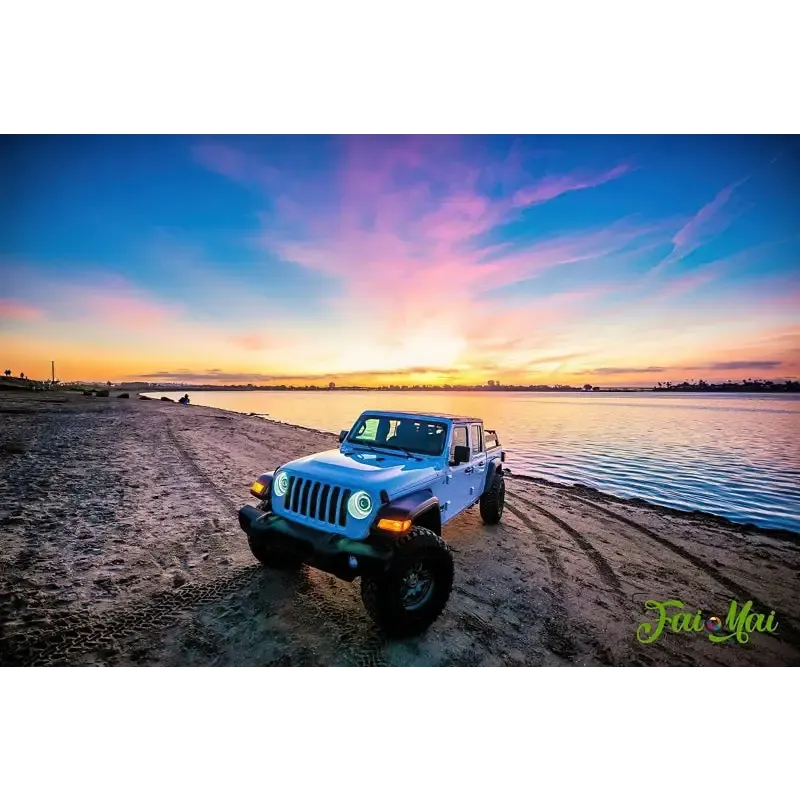 Oracle Oculus Bi-LED Projector Headlights for Jeep JL/Gladiator JT - Matte Black - 5500K