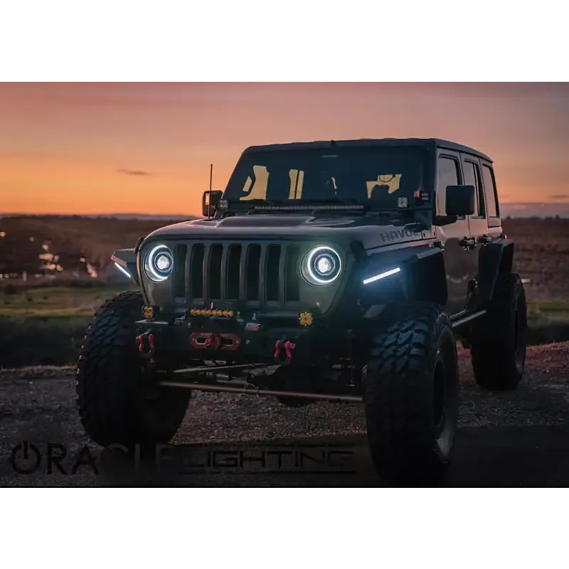 Oracle Oculus Bi-LED Projector Headlights for Jeep JL/Gladiator JT - Matte Black - 5500K