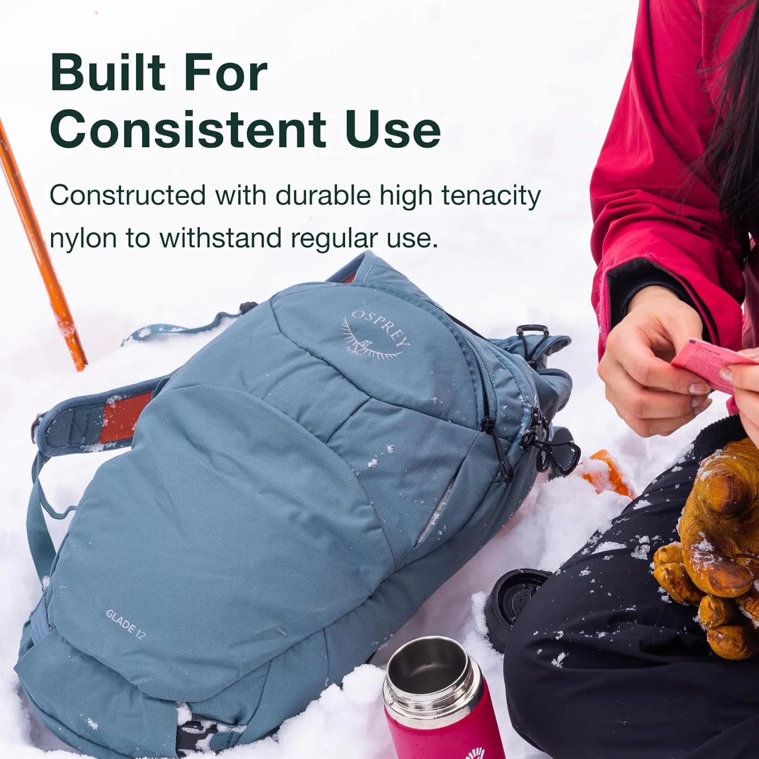 Osprey Glade 12L Ski and Snowboard Backpack with Hydraulics Water Reservoir, Babylonica Yellow