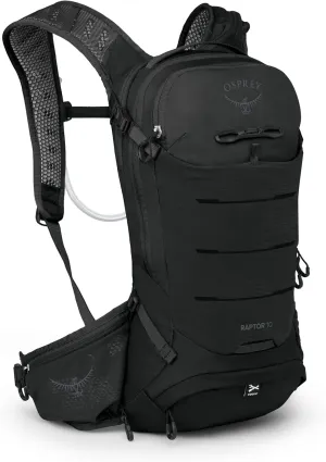 Osprey Raptor 10L Men's Mountain Biking Backpack with Hydraulics Reservoir, Black