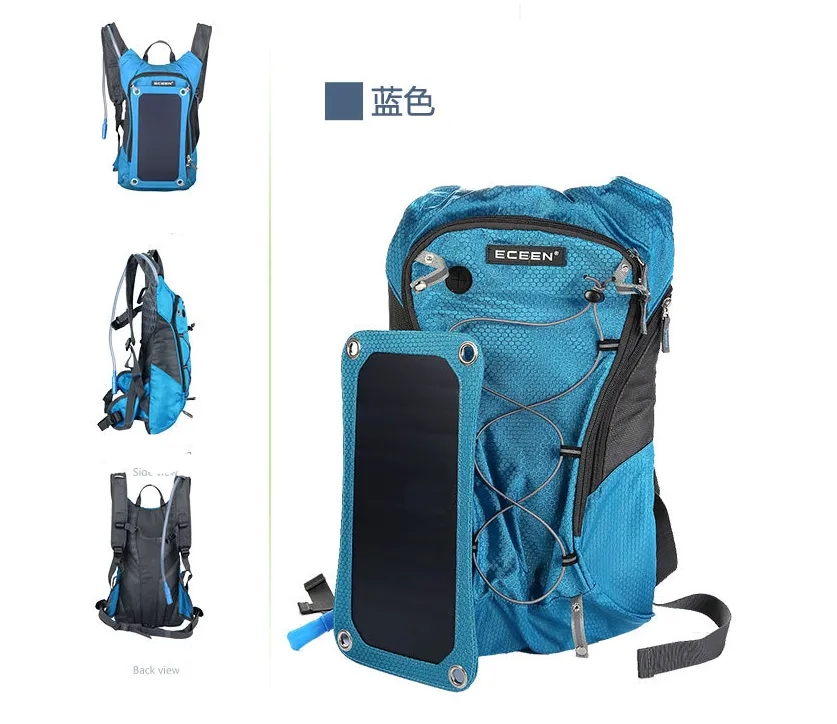 Outdoor riding solar charging backpack men and women lightweight skin sports backpack