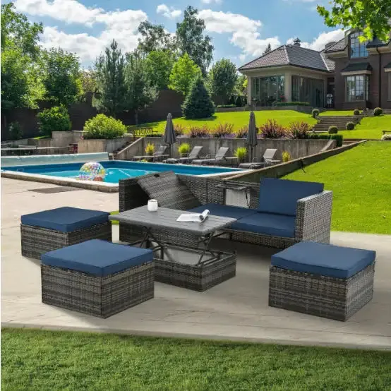 Outdoor Wicker Lounge Set
