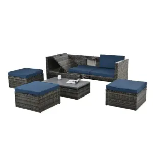 Outdoor Wicker Lounge Set
