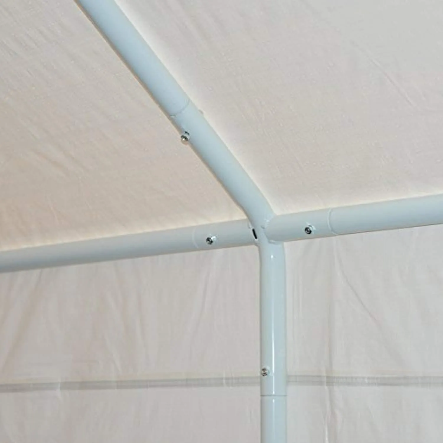 Outsunny 17’ x 10.5’ Heavy Duty Enclosed Vehicle Shelter Carport - Beige