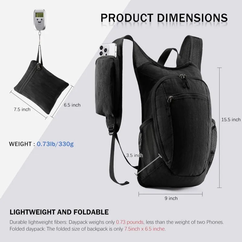 Peacock green Lightweight Foldable Backpack - Great for Hiking and Travel Backpacks