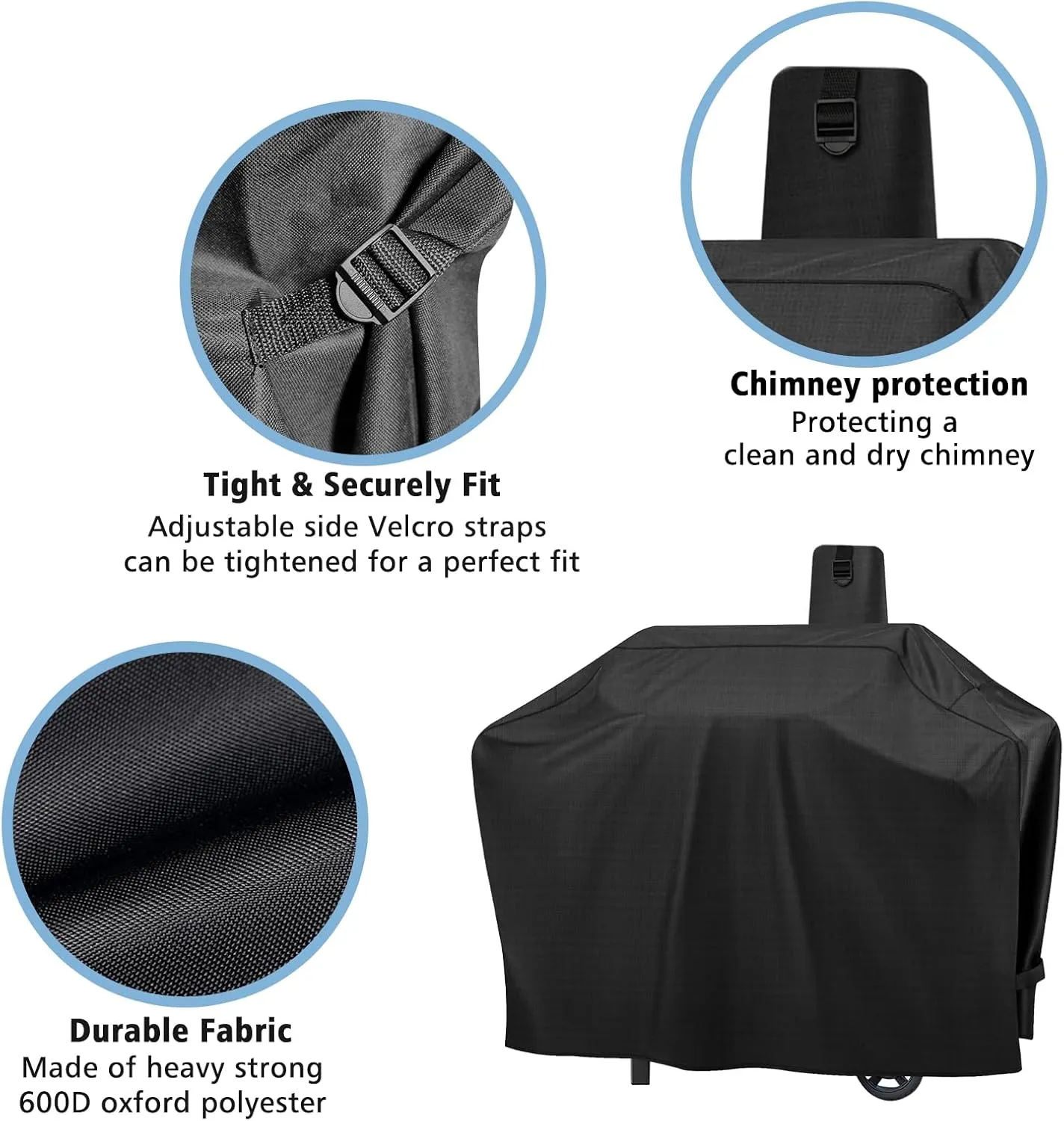 Pellet Grill Cover for Camp Chef DLX 24, SmokePro 24, PG24, SG24, Woodwind, PG24MZG, PG24XT Pellet Grills, Waterproof UV Resistant Cover for Camp Chef, Heavy Duty Outdoor Grill Dustproof Accessories