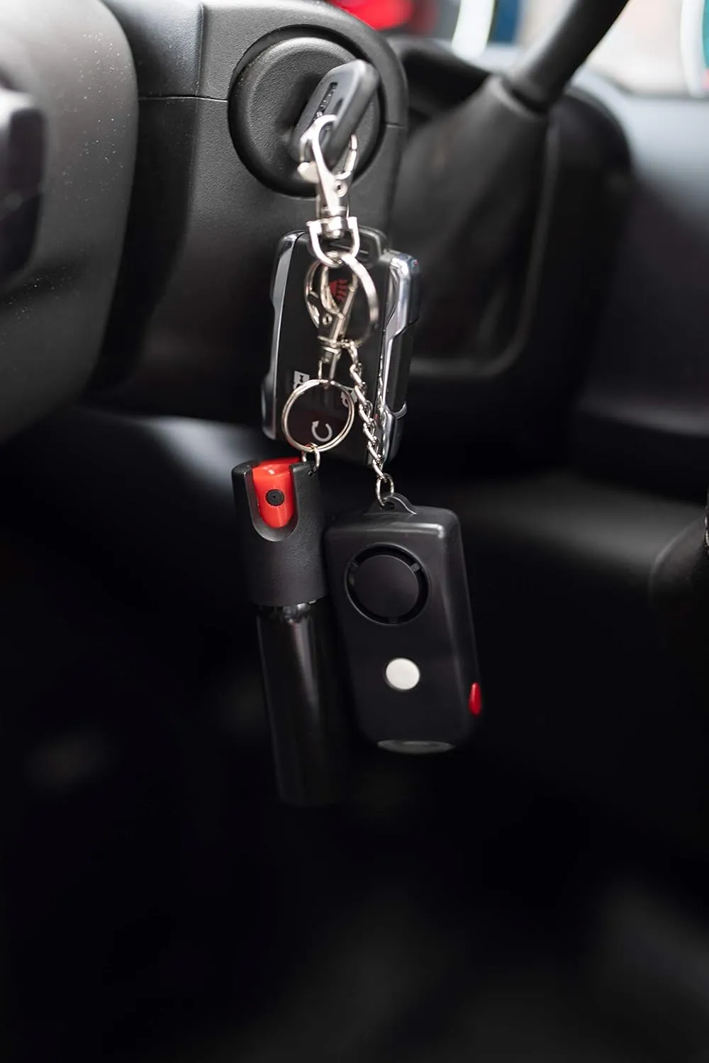 Pepper Spray and Personal Alarm Key Chain Bundle (8 Pack) for Protection and Self Defense, Safeguard for Women and Men, Tear Gas and Panic Button