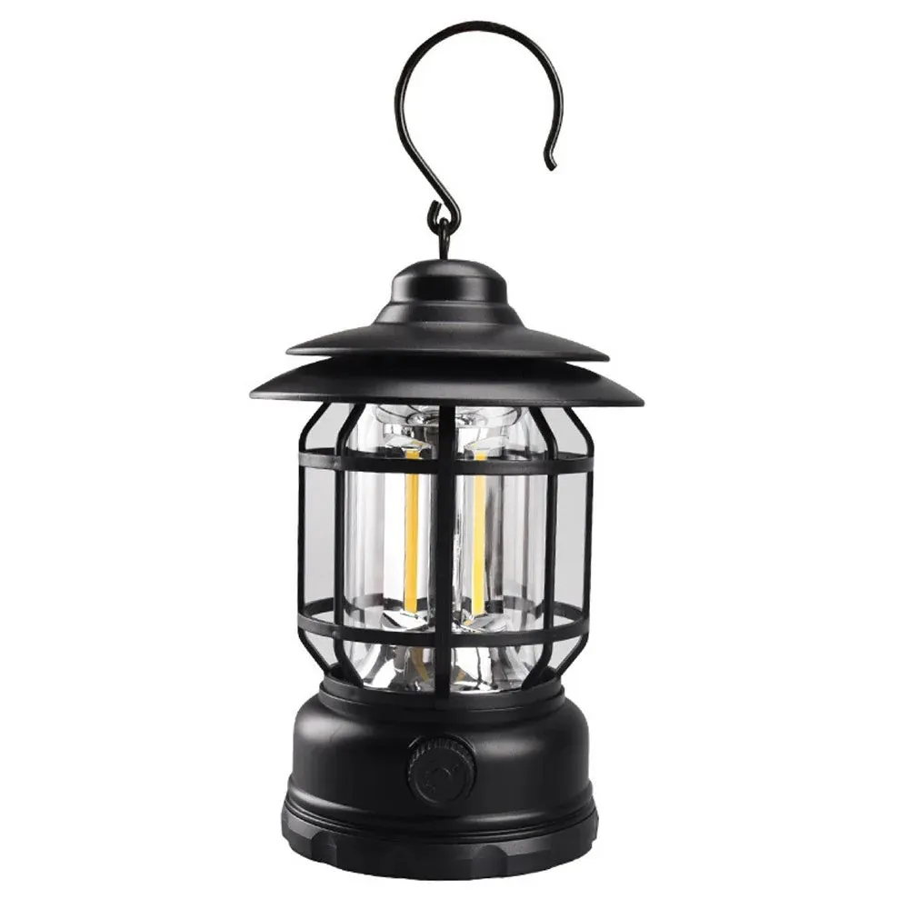 Petite Retro Camping Lantern - Type-C Charging, Waterproof Tent Lamp