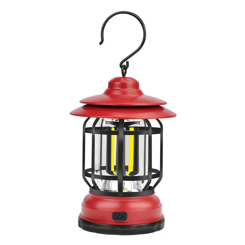 Petite Retro Camping Lantern - Type-C Charging, Waterproof Tent Lamp