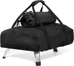Pizza Oven Carry Cover for Ooni karu 12 with Detachable Chimney Bag, Portable 500D Oxford Cloth Pizza Oven Cover for Outdoor Wood Fired (500D 95x42x22cm)