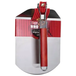 Pizza Peel Stainless Steel, Wood Spatula