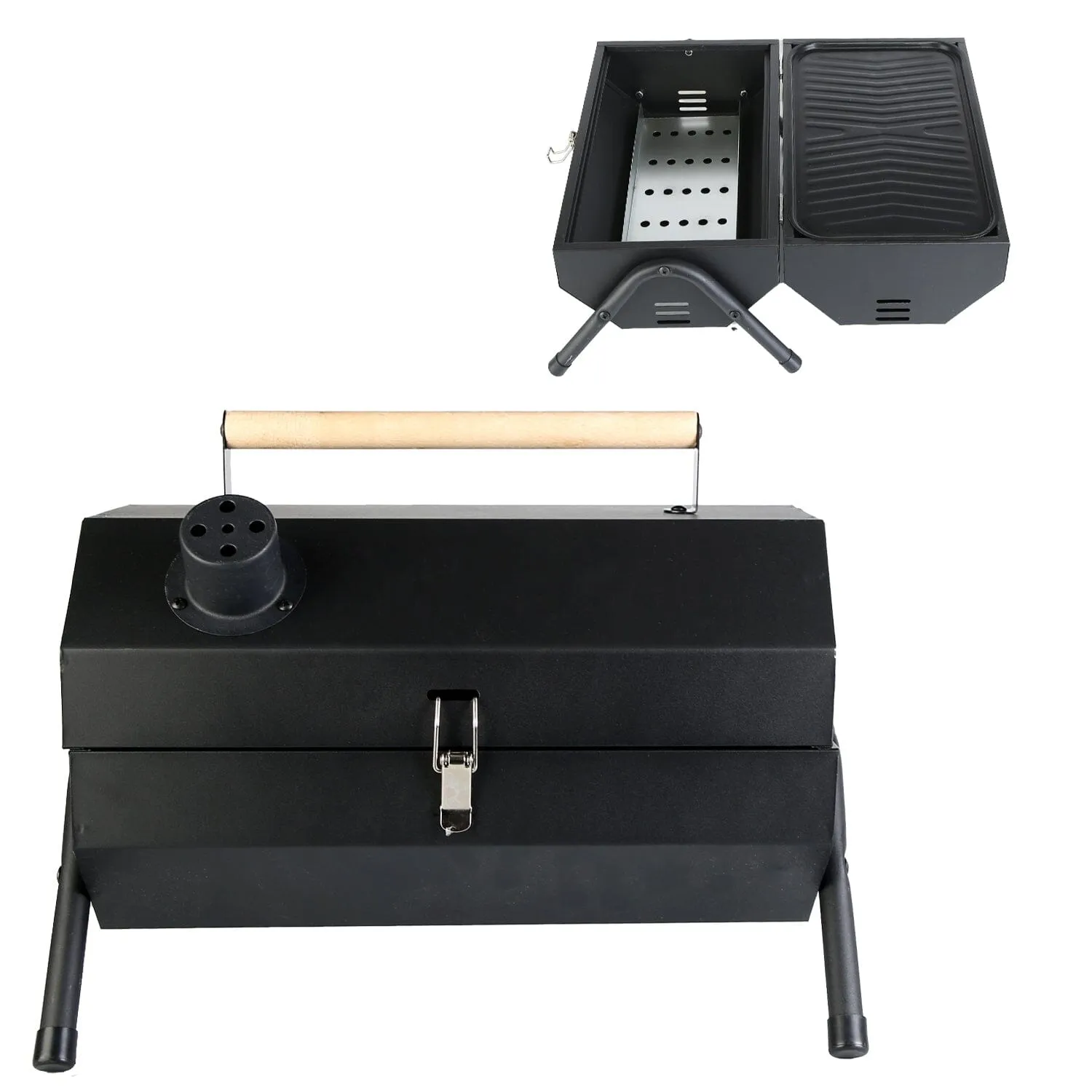 Portable Charcoal Two Sides Folding BBQ Grill