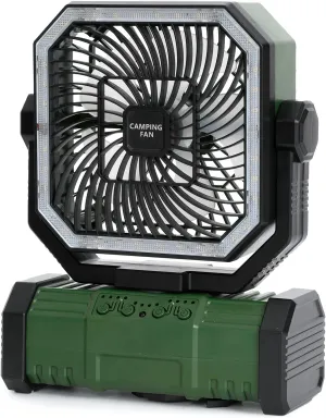 Portable Oscillating Fan for RV Camping, 20000mAh Battery Operated battery fan for tent
