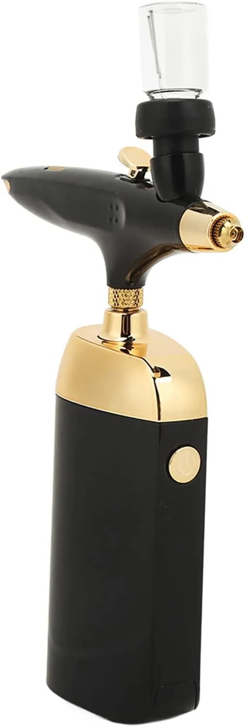 Portable Oxygen Facial Airbrush Fine Atomization Sprayer for Deep Hydration for Skin Care, Lady's Gifts (Black)