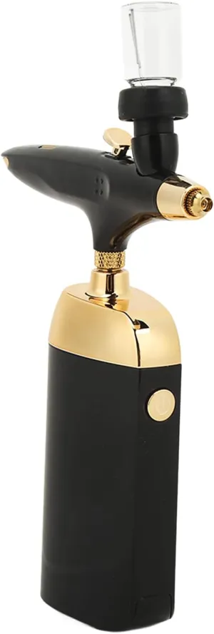 Portable Oxygen Facial Airbrush Fine Atomization Sprayer for Deep Hydration for Skin Care, Lady's Gifts (Black)