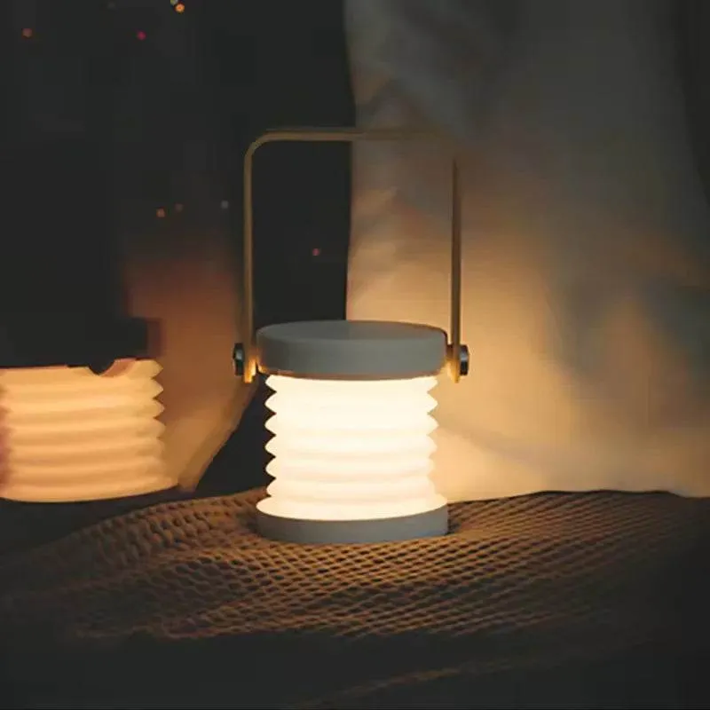 Portable Rechargeable LED Lantern Lamp Retractable, Touch Control 3 Intensity Levels Lights for Study Room