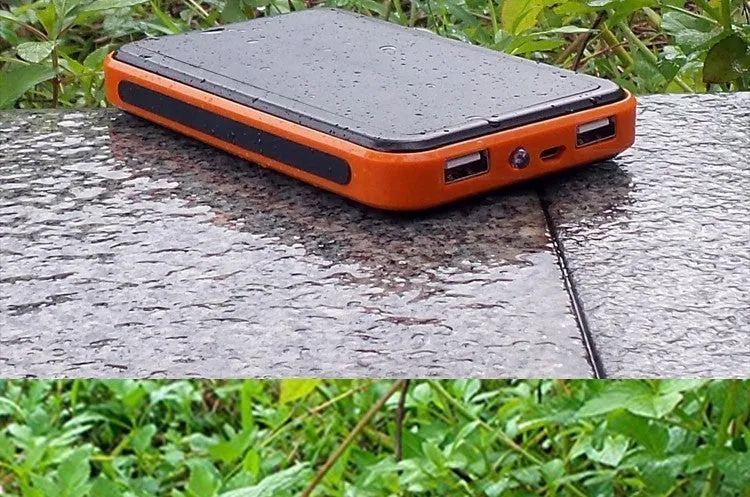Portable Waterproof Solar Charger Dual USB | 20000mAh External Battery