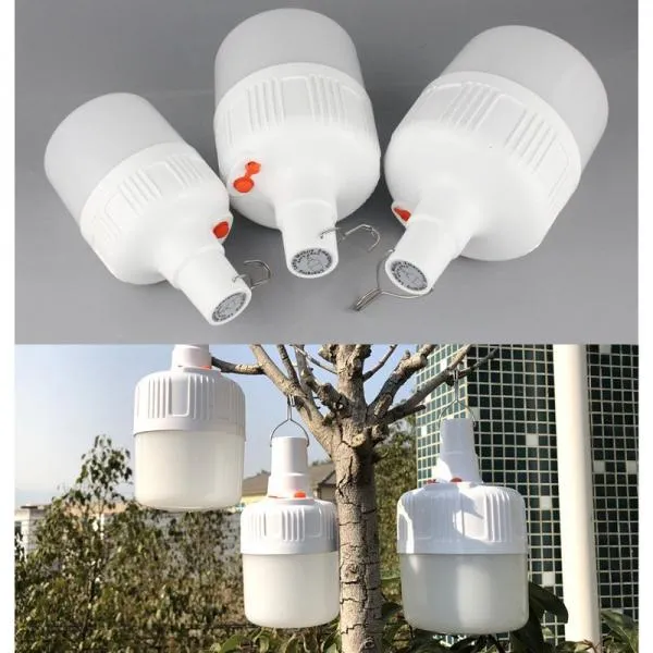 Portable Waterproof Wirless 40W 14LED Rechargeable Light Bulb Dimmable Emergency Light Outdoor Camping Light for Tent Patio Porch Garden BBQ Night Markets Power Failure