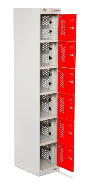 Power Station 6 Door Cabinet for Charging Power Tool Batteries