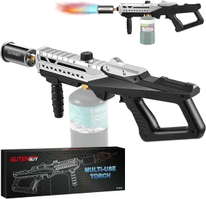 Powerful Propane Grill Torch Gun, Blow Torch Gun With Adjustable Flame, Flame Torch Gun for BBQ, Campfire, Searing Steak, Cooking kitchen(Tank Not Included)