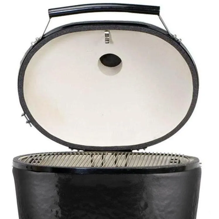 Primo All-In-One Oval Large Ceramic Kamado Grill With Cradle & Side Shelves 7500
