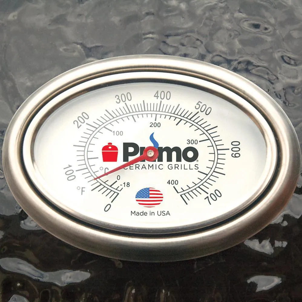 Primo All-In-One Oval Large Ceramic Kamado Grill With Cradle & Side Shelves 7500