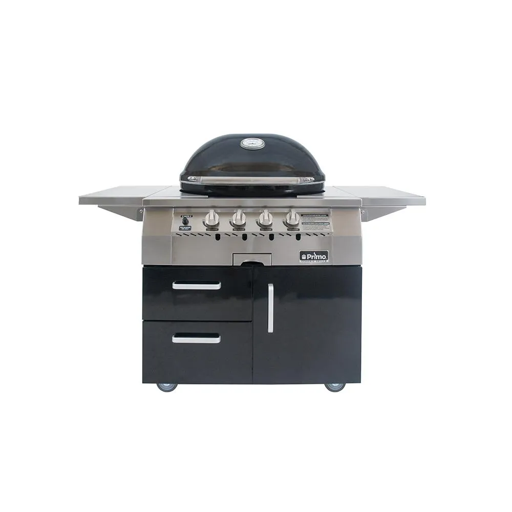 Primo PGGXLC X-Large Oval Freestanding Gas Grill w/ Grate Lifter