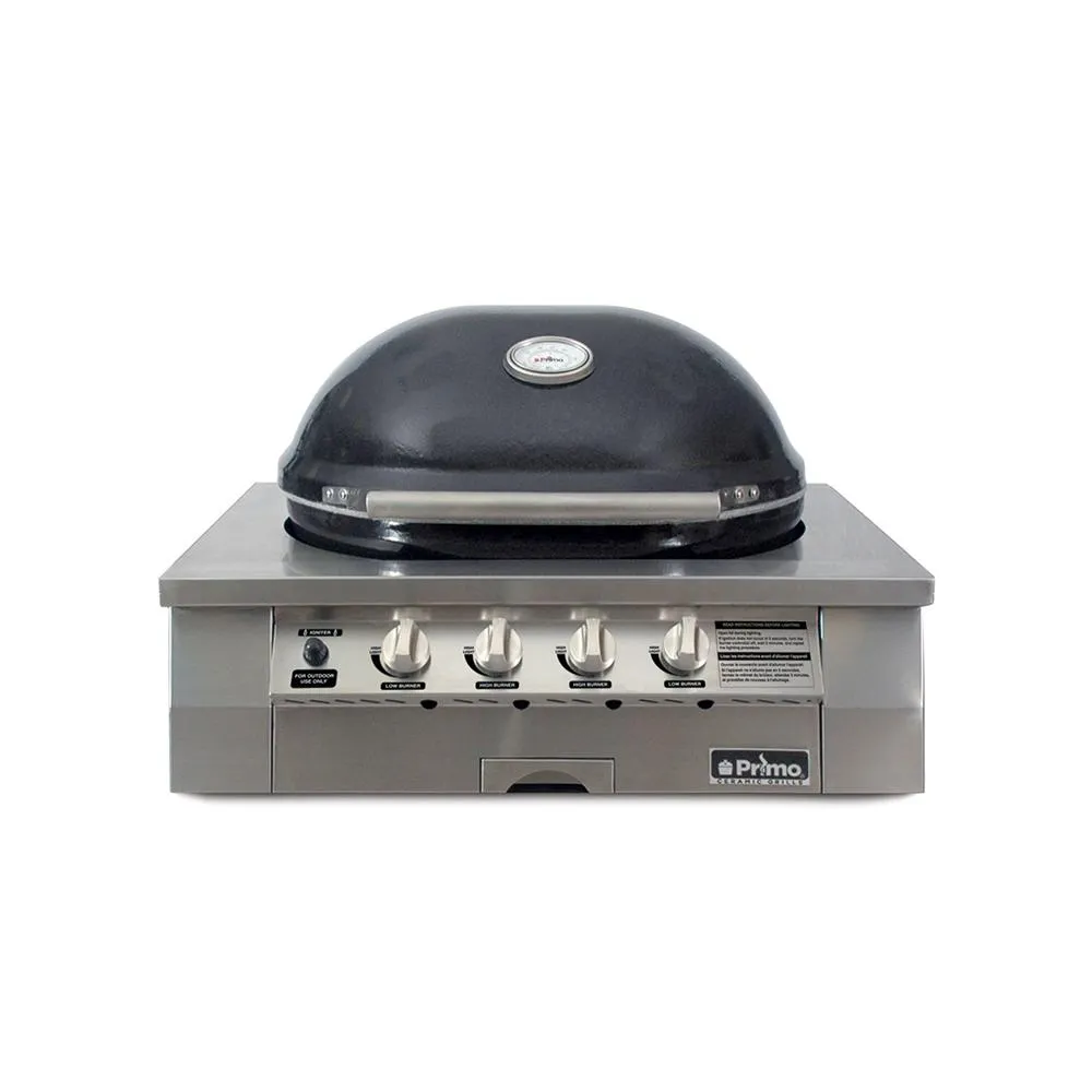 Primo PGGXLC X-Large Oval Freestanding Gas Grill w/ Grate Lifter