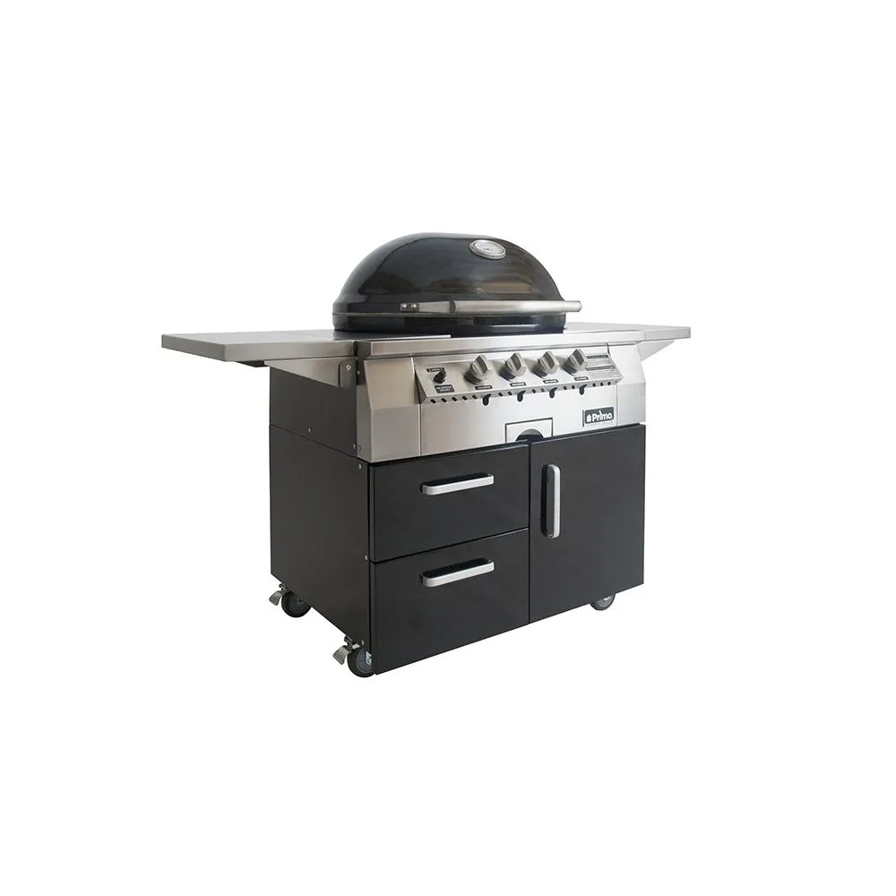 Primo PGGXLC X-Large Oval Freestanding Gas Grill w/ Grate Lifter