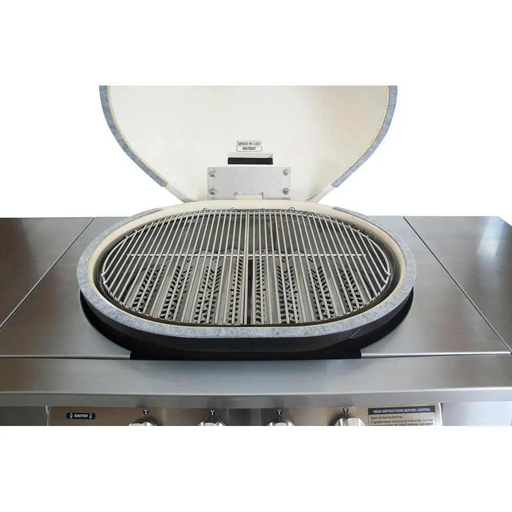 Primo PGGXLC X-Large Oval Freestanding Gas Grill w/ Grate Lifter