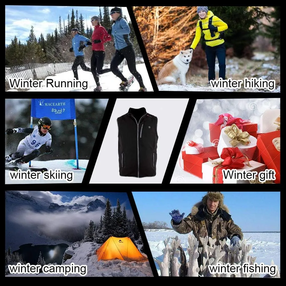 PROSmart Heated Vest Polar Fleece Lightweight Waistcoat with USB Battery Pack for Men and Women (Unisex)