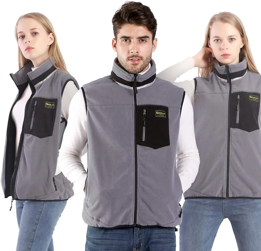 PROSmart Heated Vest Polar Fleece Lightweight Waistcoat with USB Battery Pack for Men and Women (Unisex)