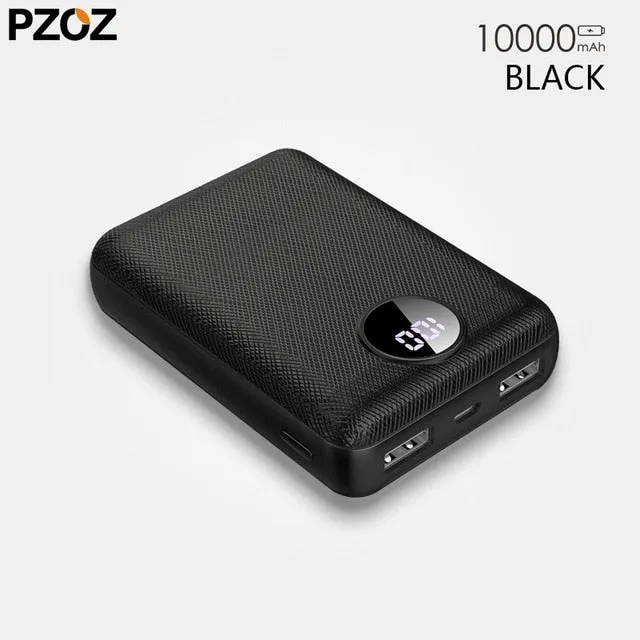 PZOZ Power Bank 10000mAh Dual USB Mobile Phone External Battery Fast Charge For iphone xiaomi mi Portable Charger mini PowerBank