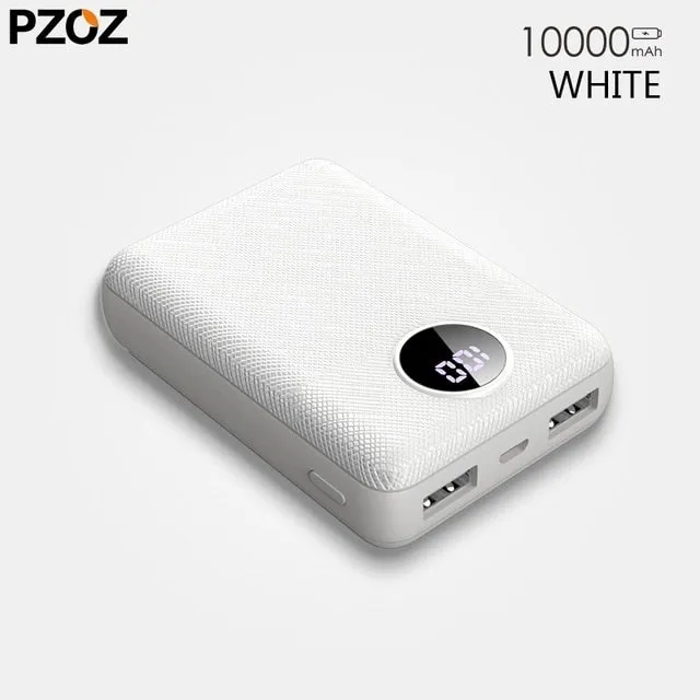 PZOZ Power Bank 10000mAh Dual USB Mobile Phone External Battery Fast Charge For iphone xiaomi mi Portable Charger mini PowerBank