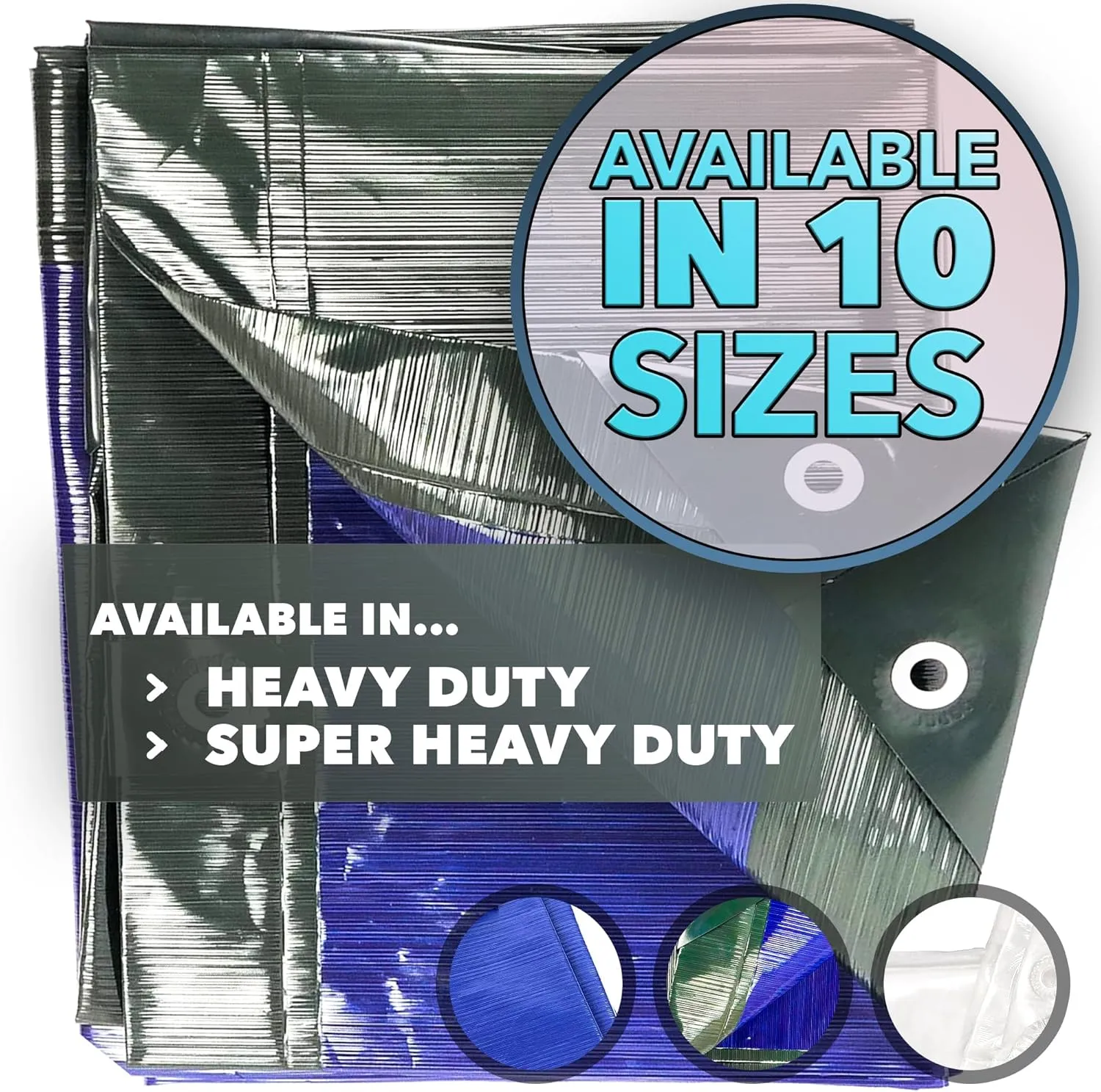 QUEEN OF TARPS | 16x20 Super Heavy Duty Tarp Waterproof, 200 GSM is 20 MIL, UV/Tear Resistant Tarp, Camping, Outdoor Furniture, Car, Tents, Painting, Firewood Protection | 16x20, Super Duty
