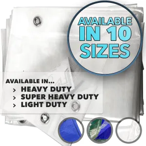 QUEEN OF TARPS | 6x8 Super Heavy Duty Tarp Waterproof, 200 GSM is 20 MIL, UV/Tear Resistant Tarp, Camping, Outdoor Furniture, Car, Tents, Painting, Firewood Protection | 6x8, Super Duty