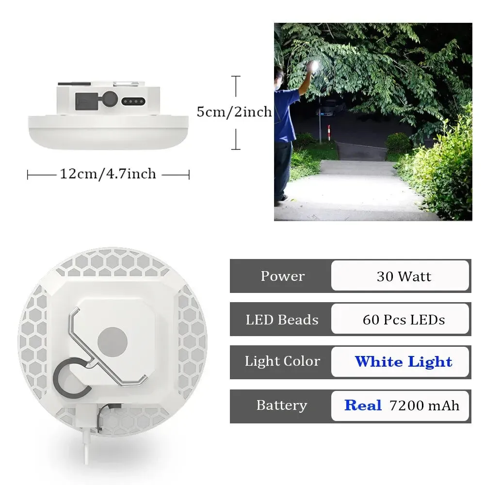 Rechargeable Powerful Camping Lantern with Magnet - Portable LED Tent Lights for Work and Repair