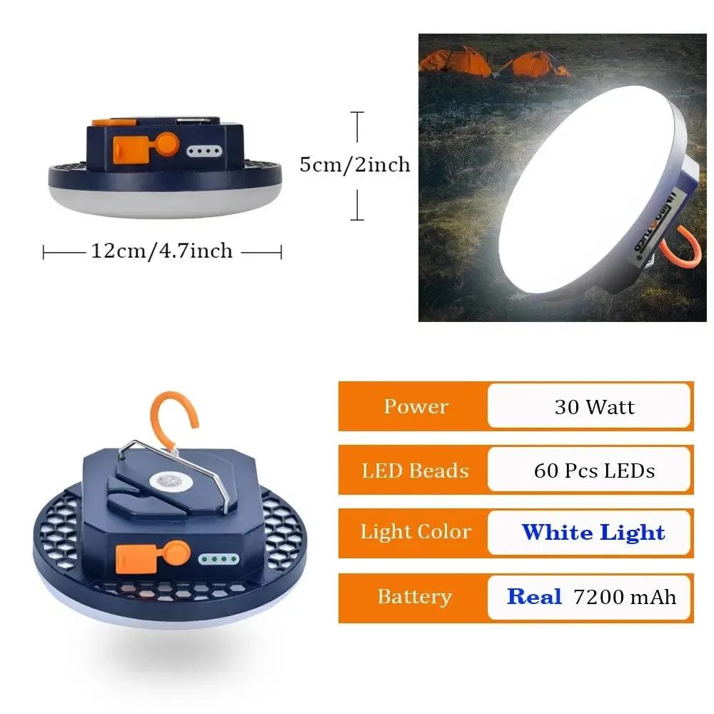 Rechargeable Powerful Camping Lantern with Magnet - Portable LED Tent Lights for Work and Repair